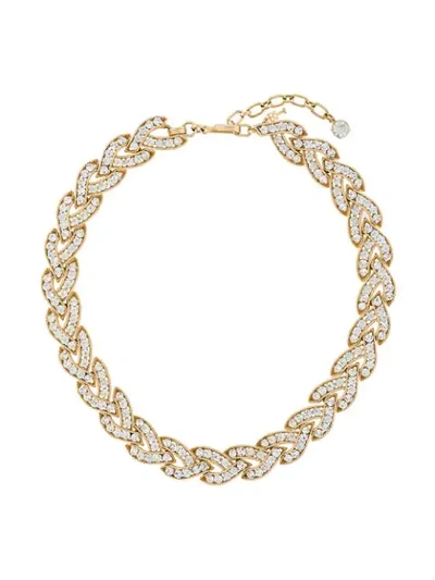 Pre-owned Susan Caplan Vintage Trifari Cavalcade Swarovski Crystal Necklace In Metallic