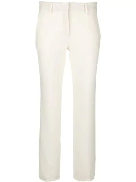 L'autre Chose Cropped Trousers - White | ModeSens