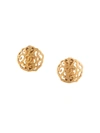 Pre-owned Chanel Vintage Cc Logos Button Earrings - Metallic