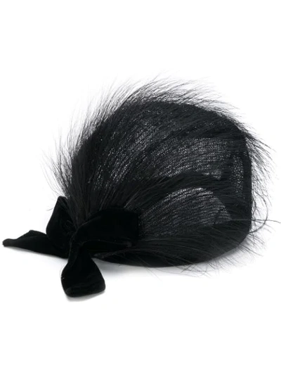 Pre-owned A.n.g.e.l.o. Vintage Cult 1960s Feathered Hat In Black