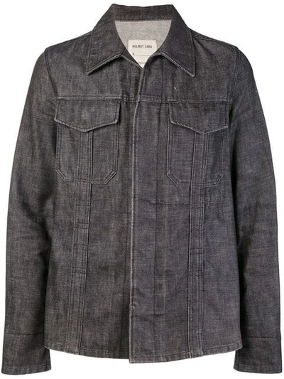 Pre-owned Helmut Lang 1990s Raw Denim Slim Jacket In Grey