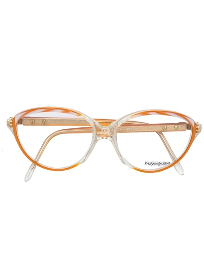 Saint Laurent Twisted-stripe Frame Glasses