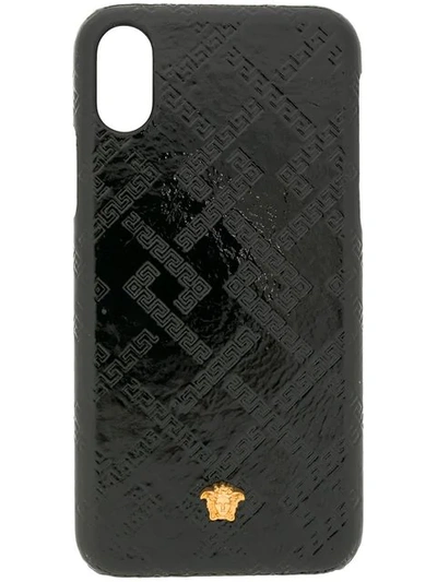 Versace Medusa Motif Iphone 8 Case In Black