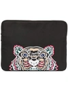 Kenzo Tiger Embroidered Laptop Case - Black