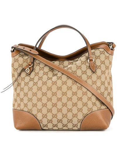 Pre-owned Gucci Gg Pattern 2way Hand Tote Bag In Brown