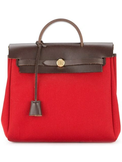 Pre-owned Hermes 2004  Her Bag Ado Pm 2 In 1 Backpack Bag In Red