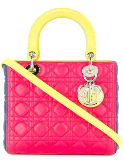 Pre-owned Dior Lady  2way Hand Bag In Pink