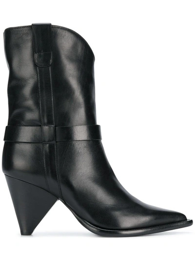 Aldo Castagna Pointed Ankle Boots - Black