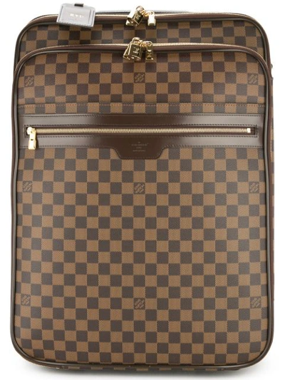 Pre-owned Louis Vuitton  Pegase 55 Business Luggage Bag In Brown