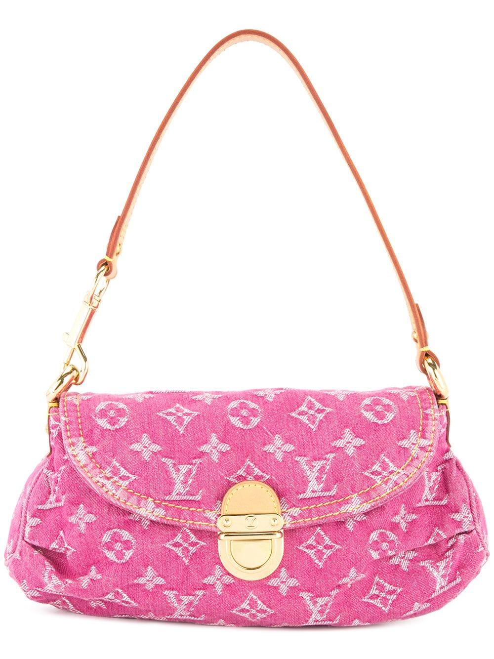 Arab evaluerbare scene Louis Vuitton Vintage Mini Pretty Monogram Denim Shoulder Bag - Pink In Pink  & Purple | ModeSens