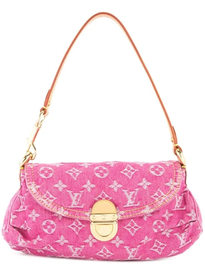 Louis Vuitton Vintage Mini Pretty Monogram Denim Shoulder Bag - Pink In Pink & Purple