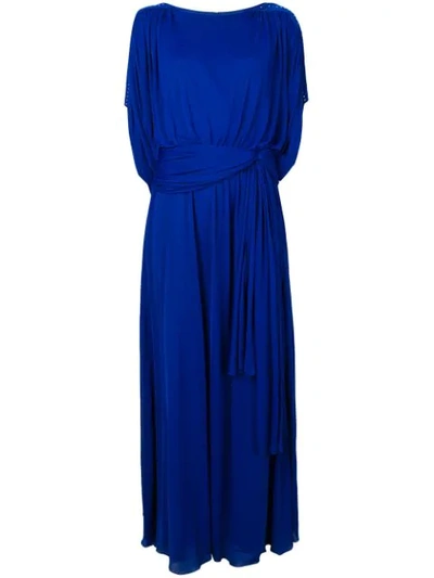 Pre-owned A.n.g.e.l.o. Vintage Cult 1970's Hoffmann Dress In Blue