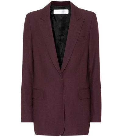 Victoria Victoria Beckham Wool-blend Blazer In Purple