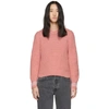 Rag & Bone Cheryl Stripe Cuff Wool Blend Sweater In Pink Multi