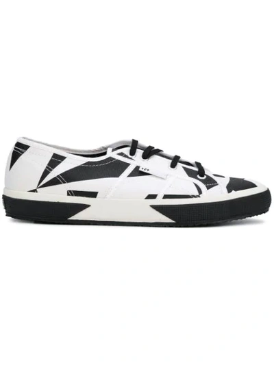 Superga X Vitkac Two Tone Lace-up Sneakers In White