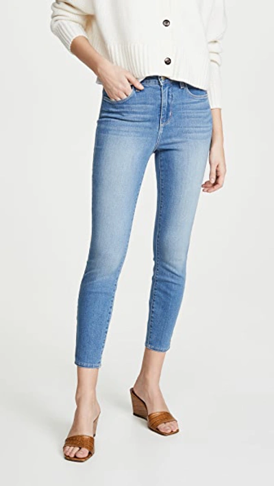 L Agence Margot High-rise Skinny Ankle Jeans In Light Vintage
