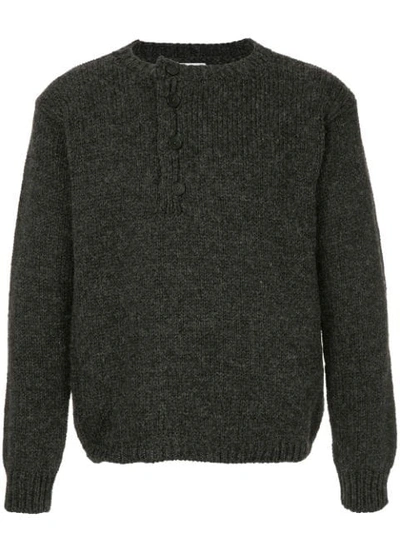Bergfabel Cropped Crew Neck Sweater In Grey