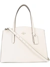 Coach Charlie Carryall 28 Tote In Gold/chalk