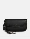 Coach Clutch In Black/black Copper