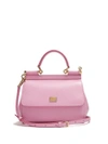 Dolce & Gabbana - Sicily Small Dauphine Leather Bag - Womens - Light Pink