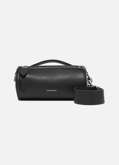 Burberry Cylinder Leather Shoulder Bag - Black