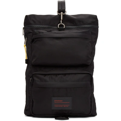 Givenchy Ut3 Leather-trimmed Nylon Backpack In Black
