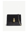Ted Baker Helena Suede And Leather Cross-body Bag In Black