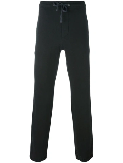 James Perse Drawstring Waist Cotton Sweatpants In Black