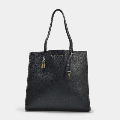 Marc Jacobs The Grind Leather Tote In Black