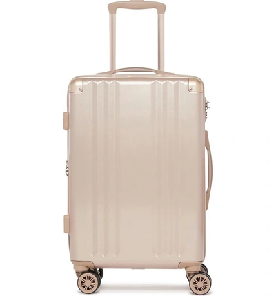 Calpak Ambeur 22-inch Rolling Spinner Carry-on In Gold