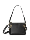 Chloé Mini Roy Leather Crossbody Bag In Black