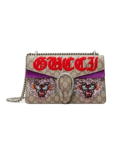 Gucci Dionysus Embroidered Gg Supreme Shoulder Bag In Multi
