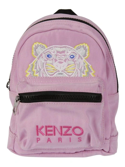 Kenzo Embroidered Tiger Backpack In Flamingo Pink