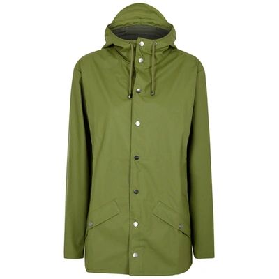 Rains Green Rubberised Raincoat In Sage