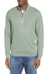 Johnnie-o Sully Quarter Zip Pullover In Cypress