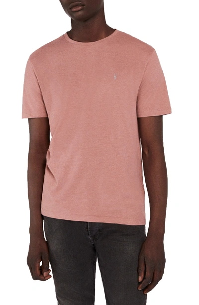 Allsaints Brace Tonic Slim Fit Crewneck T-shirt In Clay Red Marl