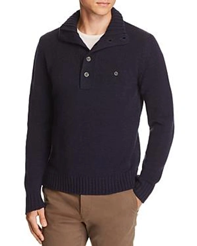 Oobe Rutledge Chest-pocket Pullover Sweater In True Navy