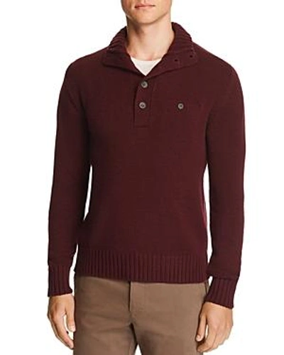 Oobe Rutledge Chest-pocket Pullover Sweater In Pinot