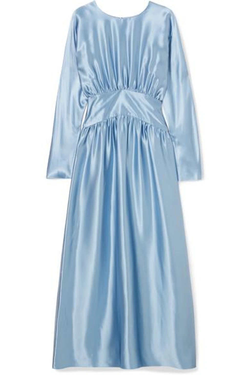 deitas silk dress Deitas + Louise asymmetric silk-satin maxi dress