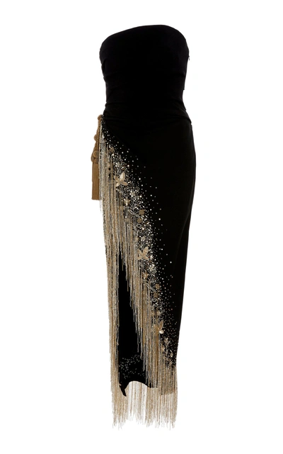 oscar de la renta beaded dress 2015 Oscar De La Renta Hand Beaded Silk Gown - XS/2