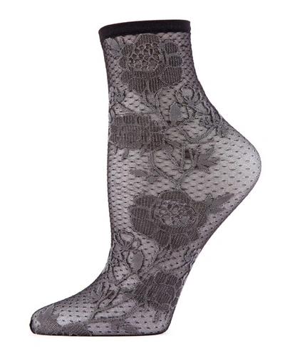 Natori Women's Chantilly Sheer Shortie Socks In Black