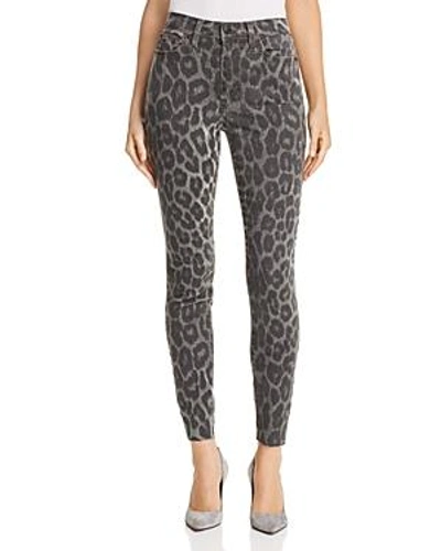 Joe's Jeans Flawless - Charlie Raw Hem High Waist Ankle Skinny Jeans In Grey Leopard