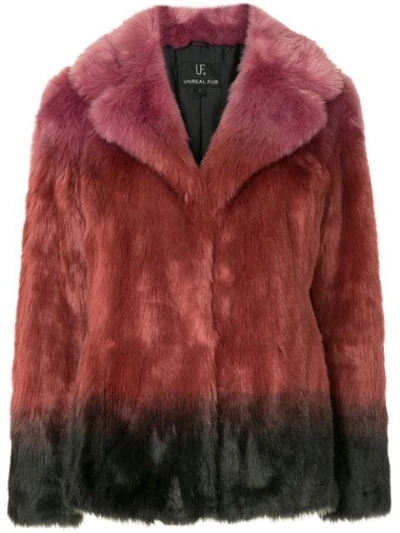 Unreal Fur Flaming Lips Faux Fur Coat In Pink