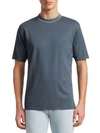 Acne Studios Navid Logo-neck T-shirt In Mineral Blue