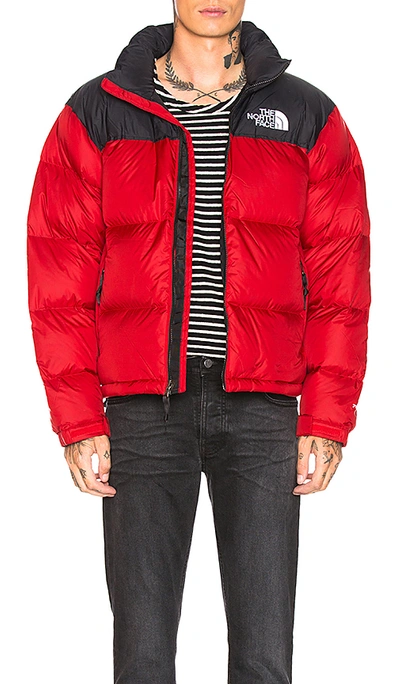 The North Face 1996 Retro Nuptse Quilted Nylon-ripstop Hooded Down Jacket In Red