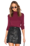 Splendid Eastsider Mock Neck In Ruby