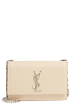 Saint Laurent Small Kate Grained Leather Crossbody Bag - Beige In Poudre