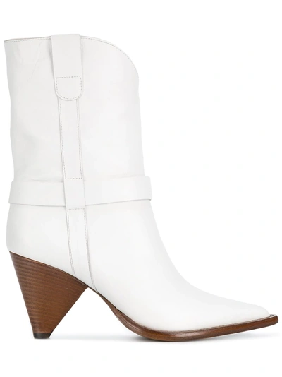 Aldo Castagna Pointed Ankle Boots - White