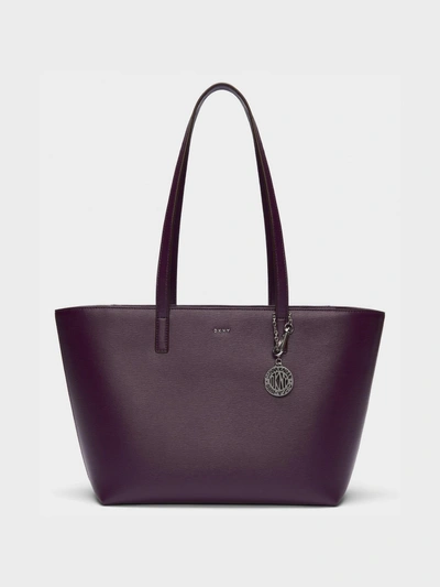 Donna Karan Sutton Leather Bryant Medium Tote, Created For Macy's In Brinjal