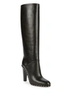 Valentino Garavani Rockstud Leather Knee-high Boots In Black